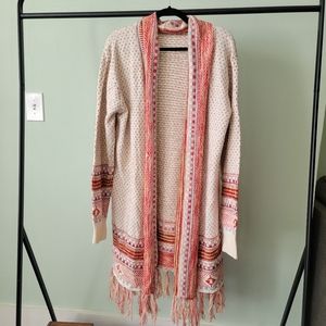 Colorful Fringe Cardigan